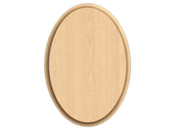 Mounting plaque Oval 33 x 23 oak